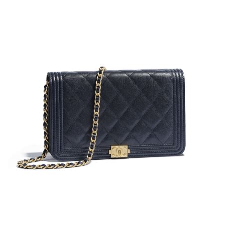 chanel boy wallet on chain blue|chanel wallet on chain preis.